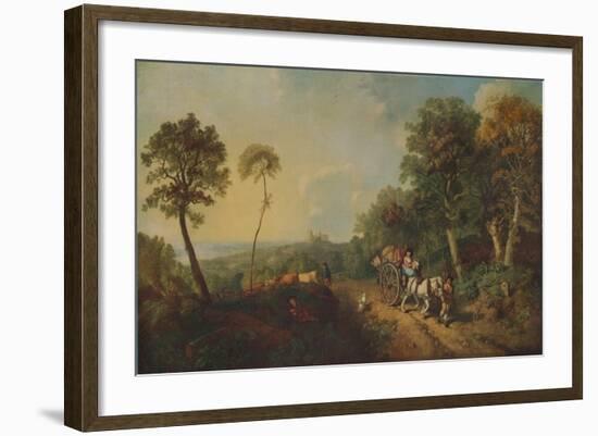 'Landscape with Market Cart', 18th century, (1935)-Thomas Gainsborough-Framed Giclee Print