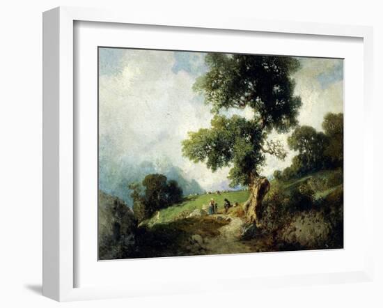 Landscape with Markings-Luigi Rossi-Framed Giclee Print