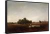 Landscape with Marsh (Oil on Cradled Panel)-Theodore Rousseau-Framed Stretched Canvas