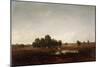 Landscape with Marsh (Oil on Cradled Panel)-Theodore Rousseau-Mounted Premium Giclee Print