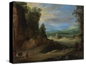 Landscape with Men Playing 'Mail À La Chicane', 1624-Paul Brill-Stretched Canvas