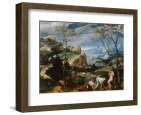 Landscape with Mercury and Argus, c.1570-Flemish School-Framed Giclee Print