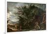 Landscape with Mercury and the Dishonest Woodman, C.1650-Salvator Rosa-Framed Giclee Print