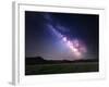 Landscape with Milky Way. Night Sky with Stars at Mountains.-Denis Belitsky-Framed Photographic Print