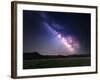 Landscape with Milky Way. Night Sky with Stars at Mountains.-Denis Belitsky-Framed Photographic Print