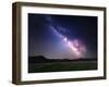 Landscape with Milky Way. Night Sky with Stars at Mountains.-Denis Belitsky-Framed Photographic Print