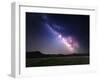 Landscape with Milky Way. Night Sky with Stars at Mountains.-Denis Belitsky-Framed Photographic Print