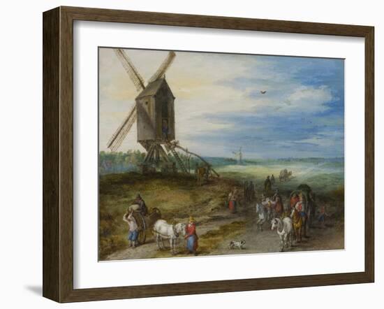 Landscape with Mill and Carts, C.1611-Jan Brueghel the Elder-Framed Giclee Print