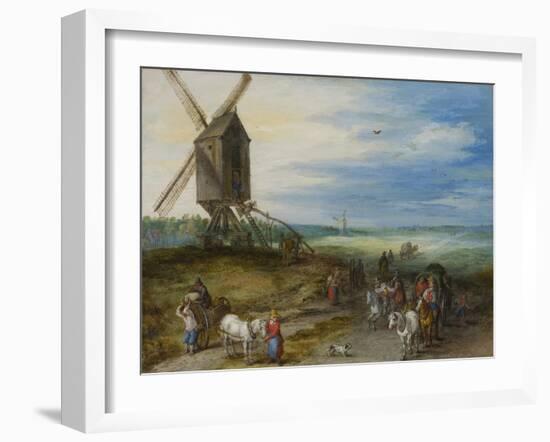 Landscape with Mill and Carts, C.1611-Jan Brueghel the Elder-Framed Giclee Print