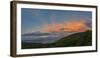 Landscape with moody sky at sunset above Kealakekua Bay, South Kona, Hawaii Islands, USA-Panoramic Images-Framed Photographic Print