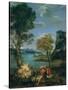 Landscape with Moses and the Burning Bush, 1610-16-Domenichino-Stretched Canvas