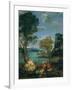 Landscape with Moses and the Burning Bush, 1610-16-Domenichino-Framed Giclee Print