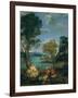 Landscape with Moses and the Burning Bush, 1610-16-Domenichino-Framed Giclee Print