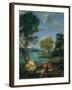 Landscape with Moses and the Burning Bush, 1610-16-Domenichino-Framed Giclee Print