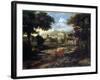 Landscape with Moses Saved from the Nile, Late 17th or 18th Century-Etienne Allegrain-Framed Giclee Print