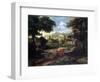 Landscape with Moses Saved from the Nile, Late 17th or 18th Century-Etienne Allegrain-Framed Giclee Print