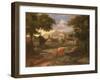 Landscape with Moses Saved from the River Nile-Etienne Allegrain-Framed Giclee Print