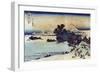 Landscape with Mount Fuji in the Background, Japanese Wood-Cut Print-Lantern Press-Framed Art Print