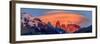 Landscape with mountains at sunset, Torres del Paine National Park, Chile-Panoramic Images-Framed Photographic Print