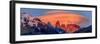 Landscape with mountains at sunset, Torres del Paine National Park, Chile-Panoramic Images-Framed Photographic Print