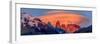 Landscape with mountains at sunset, Torres del Paine National Park, Chile-Panoramic Images-Framed Photographic Print