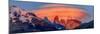 Landscape with mountains at sunset, Torres del Paine National Park, Chile-Panoramic Images-Mounted Photographic Print