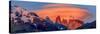 Landscape with mountains at sunset, Torres del Paine National Park, Chile-Panoramic Images-Stretched Canvas