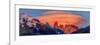 Landscape with mountains at sunset, Torres del Paine National Park, Chile-Panoramic Images-Framed Photographic Print