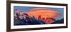 Landscape with mountains at sunset, Torres del Paine National Park, Chile-Panoramic Images-Framed Photographic Print