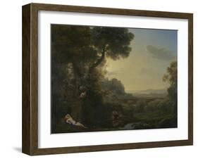 Landscape with Narcissus and Echo, 1644-Claude Lorraine-Framed Giclee Print