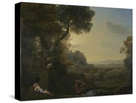 Landscape with Narcissus and Echo, 1644-Claude Lorraine-Stretched Canvas