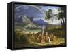 Landscape with Noah Offering a Sacrifice of Gratitude, 1803-Joseph Anton Koch-Framed Stretched Canvas