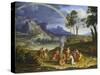 Landscape with Noah Offering a Sacrifice of Gratitude, 1803-Joseph Anton Koch-Stretched Canvas