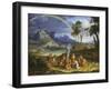 Landscape with Noah Offering a Sacrifice of Gratitude, 1803-Joseph Anton Koch-Framed Giclee Print