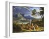 Landscape with Noah Offering a Sacrifice of Gratitude, 1803-Joseph Anton Koch-Framed Giclee Print