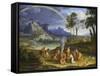 Landscape with Noah Offering a Sacrifice of Gratitude, 1803-Joseph Anton Koch-Framed Stretched Canvas