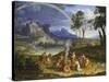 Landscape with Noah Offering a Sacrifice of Gratitude, 1803-Joseph Anton Koch-Stretched Canvas