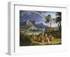 Landscape with Noah Offering a Sacrifice of Gratitude, 1803-Joseph Anton Koch-Framed Giclee Print