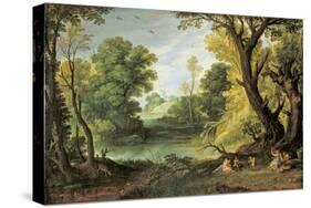 Landscape with Nymphs and Satyrs, 1623-Paul Brill Or Bril-Stretched Canvas