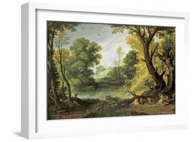 Landscape with Nymphs and Satyrs, 1623-Paul Brill Or Bril-Framed Giclee Print