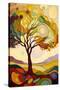 Landscape with Oak Tree-Avril Anouilh-Stretched Canvas