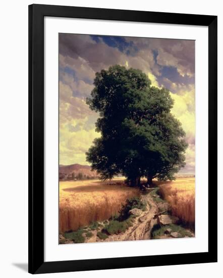 Landscape with Oaks, 1859-Alexandre Calame-Framed Giclee Print