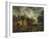 Landscape with Old Church-Jacob Isaacksz Van Ruisdael-Framed Giclee Print