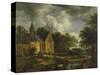 Landscape with Old Church-Jacob Isaacksz Van Ruisdael-Stretched Canvas