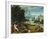 Landscape with Orpheus, c.1570-Flemish School-Framed Giclee Print