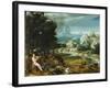 Landscape with Orpheus, c.1570-Flemish School-Framed Giclee Print