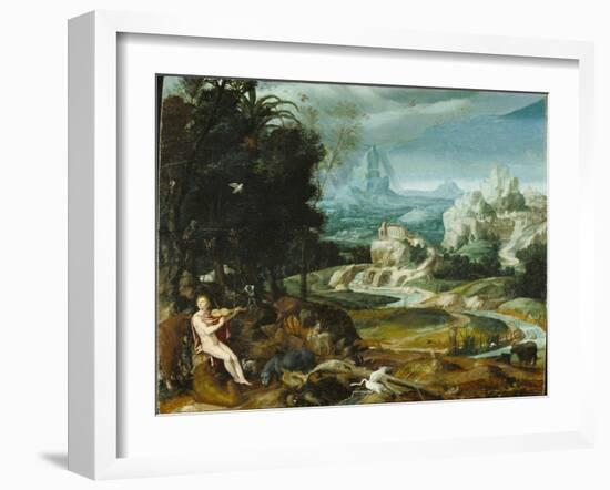 Landscape with Orpheus, c.1570-Flemish School-Framed Giclee Print