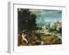 Landscape with Orpheus, c.1570-Flemish School-Framed Giclee Print