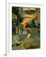 Landscape with Peacock-Paul Gauguin-Framed Art Print