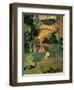 Landscape with Peacock-Paul Gauguin-Framed Art Print